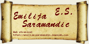 Emilija Saramandić vizit kartica